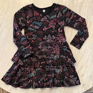 Tea Collection Colorful Tiered Girls Dress. Size 5.